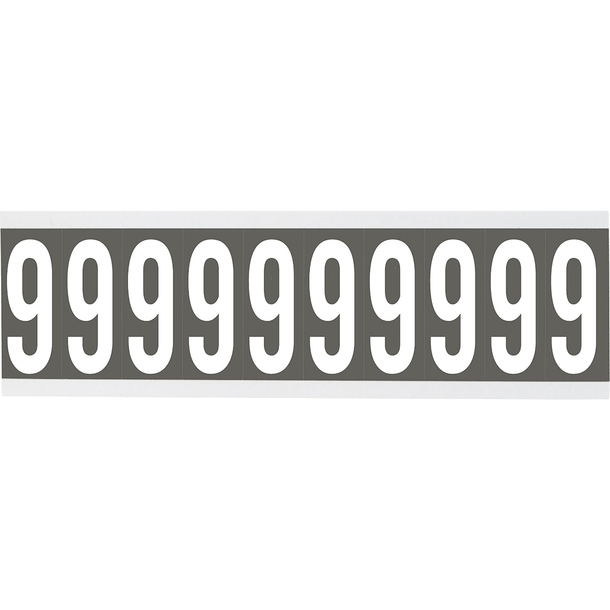 Chiffres ou lettres sur carte - 22 x 38 mm Blanc/Gris - 9