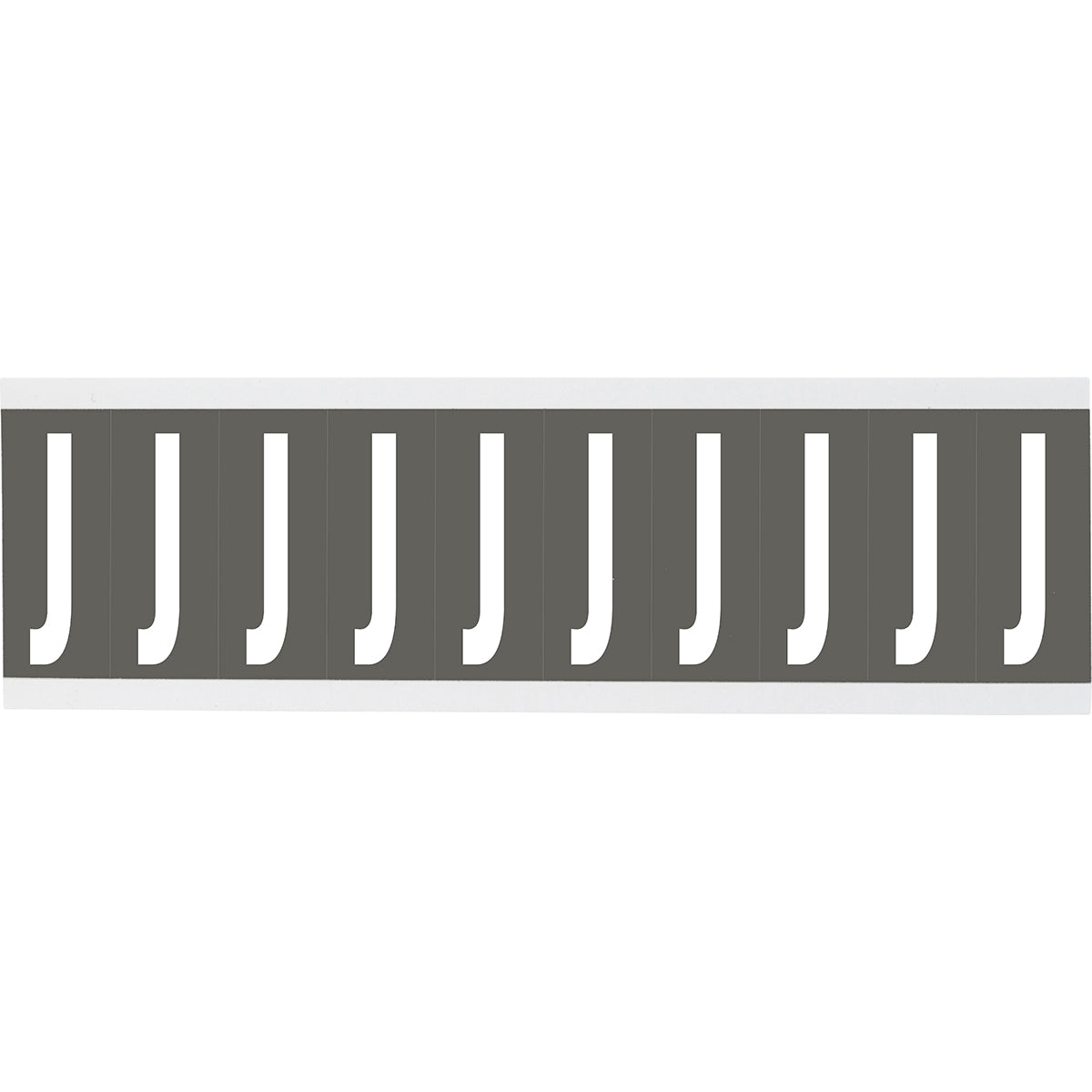 Zahlen oder Buchstaben auf Karte - 22 x 38 mm Weiss/Grau - J