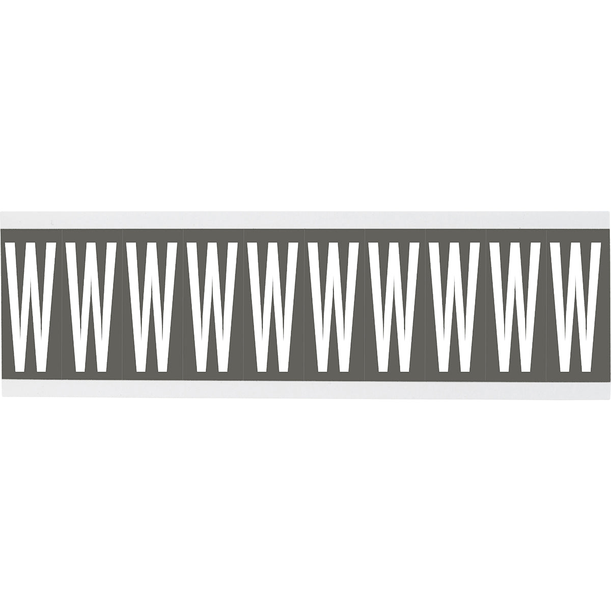 Chiffres ou lettres sur carte - 22 x 38 mm Blanc/Gris - W