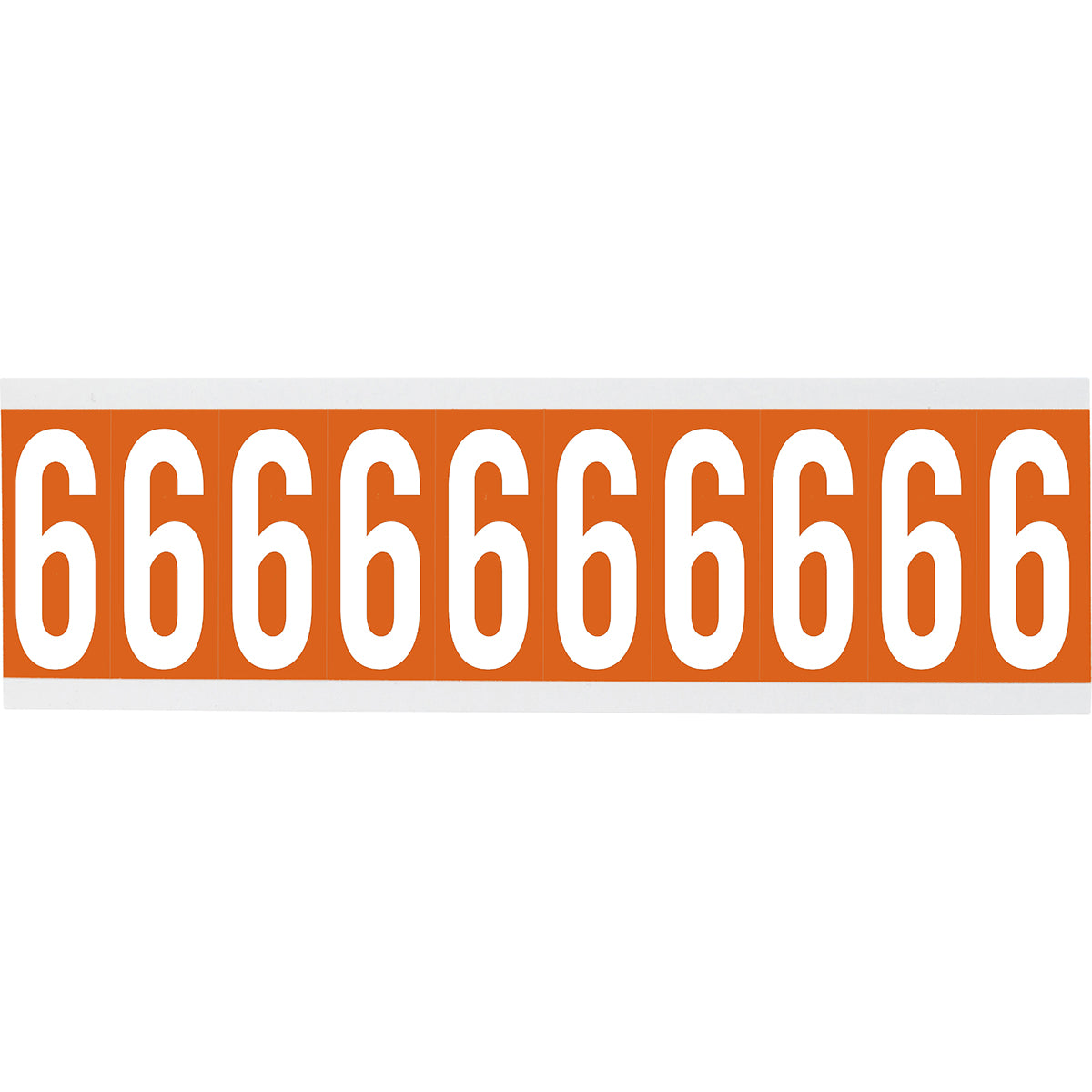 Chiffres ou lettres sur carte - 22 x 38 mm Blanc/Orange - 6