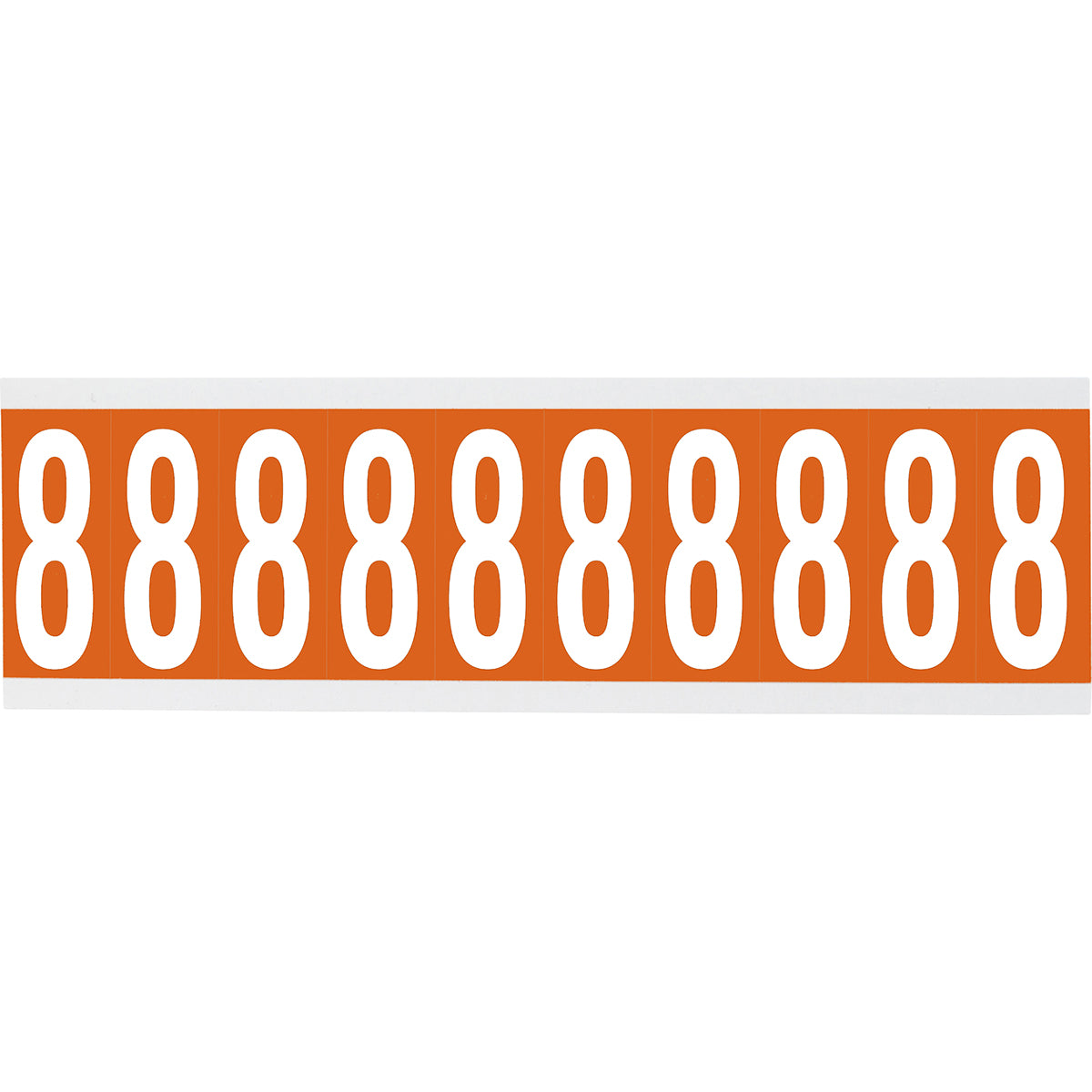 Chiffres ou lettres sur carte - 22 x 38 mm Blanc/Orange - 8