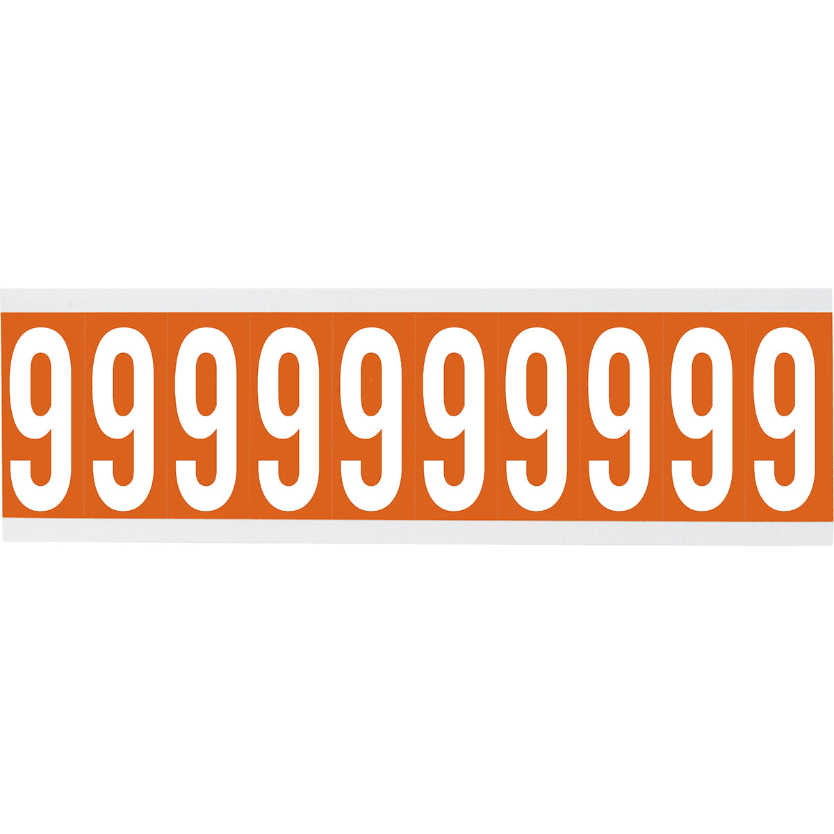Zahlen oder Buchstaben auf Karte - 22 x 38 mm Weiss/Orange - 9
