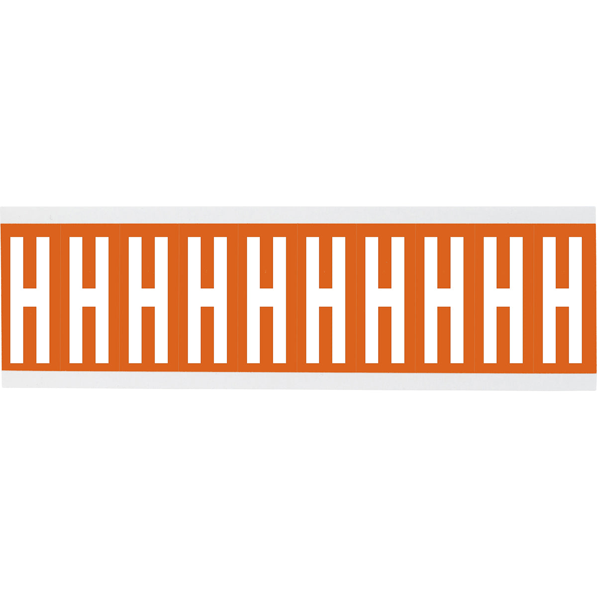 Numbers or letters on card - 22 x 38 mm White/Orange - H