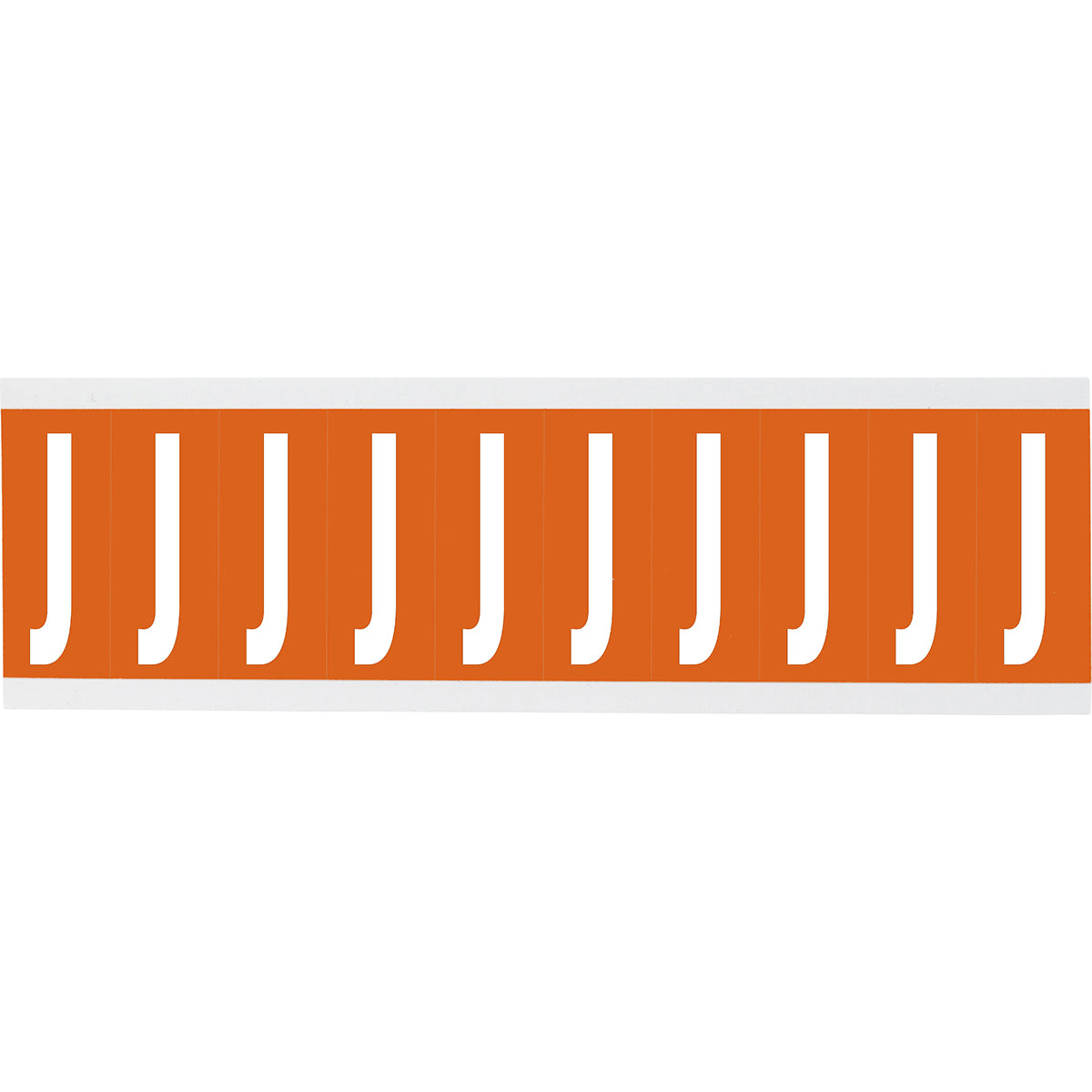 Chiffres ou lettres sur carte - 22 x 38 mm Blanc/Orange - J