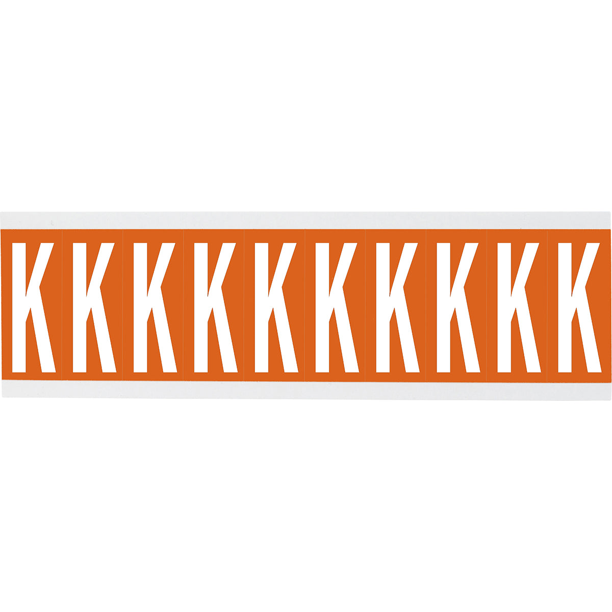 Chiffres ou lettres sur carte - 22 x 38 mm Blanc/Orange - K