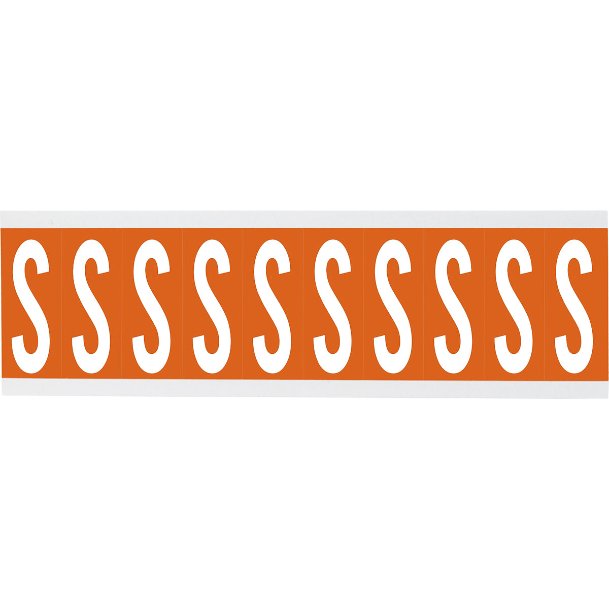 Zahlen oder Buchstaben auf Karte - 22 x 38 mm Weiss/Orange - S