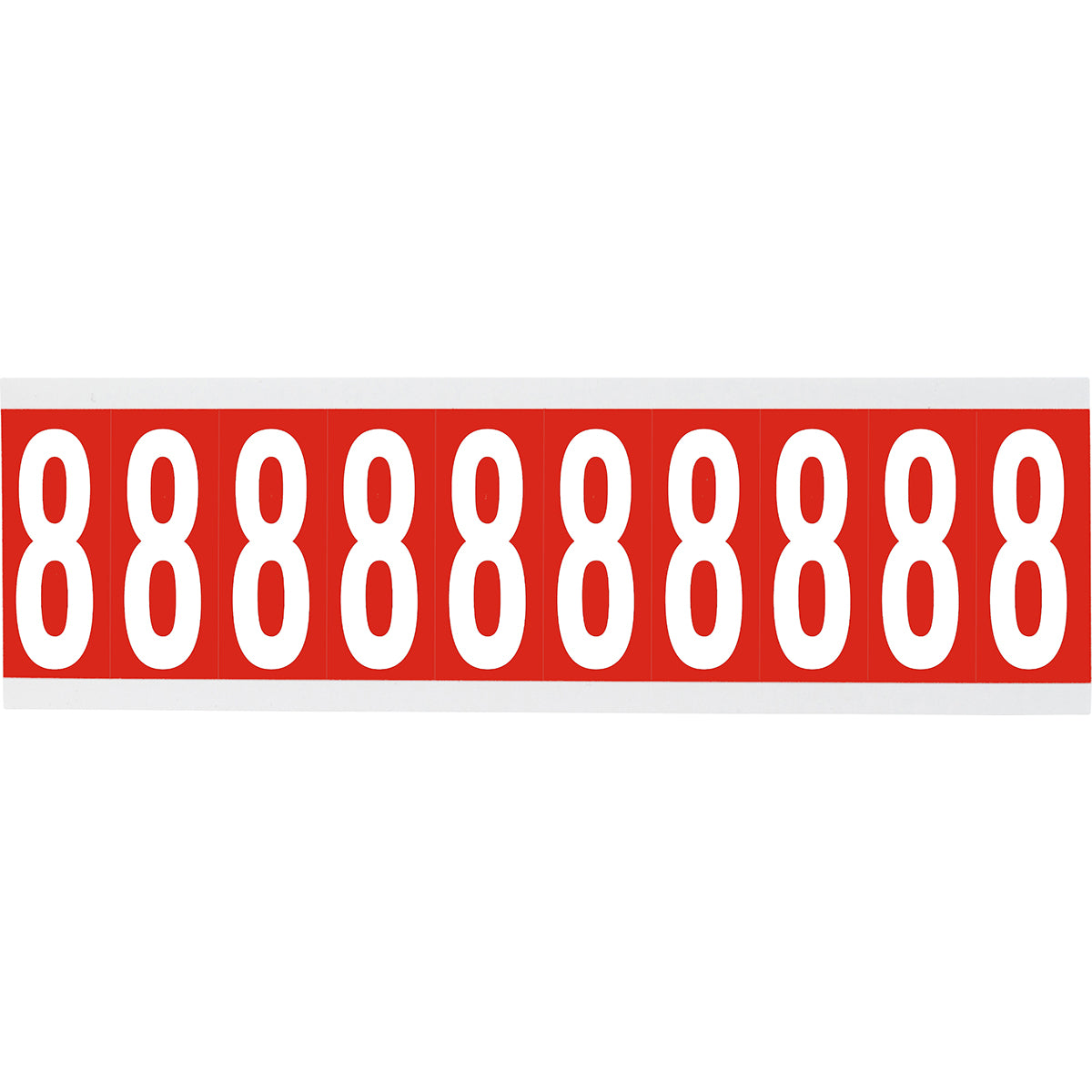 Chiffres ou lettres sur carte - 22 x 38 mm Blanc/Rouge - 8