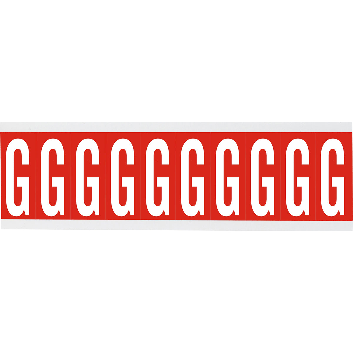 Zahlen oder Buchstaben auf Karte - 22 x 38 mm Weiss/Rot - G