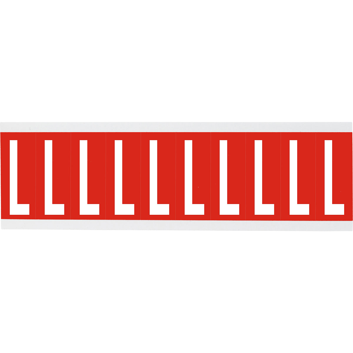 Numbers or letters on card - 22 x 38 mm White/Red - L