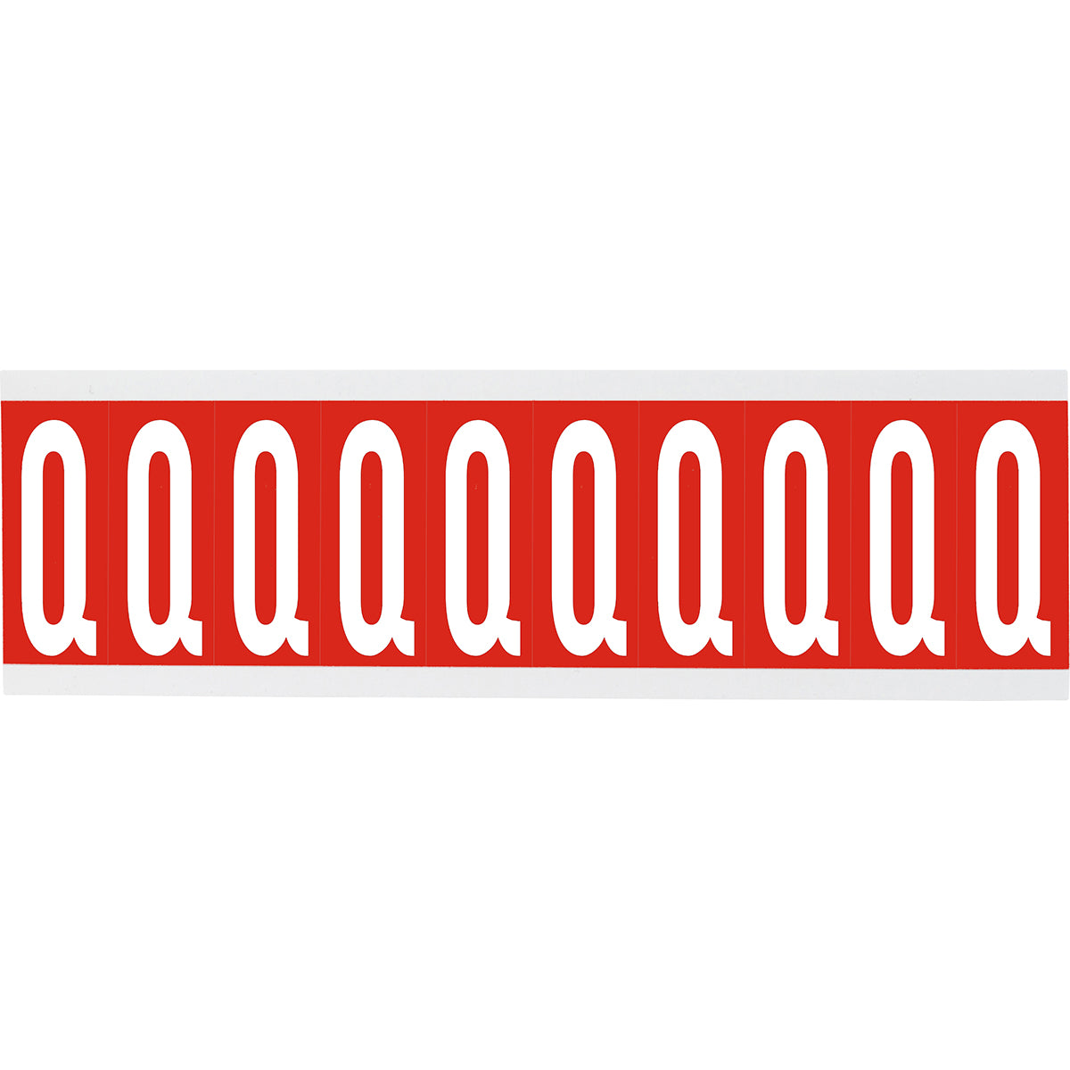 Zahlen oder Buchstaben auf Karte - 22 x 38 mm Weiss/Rot - Q