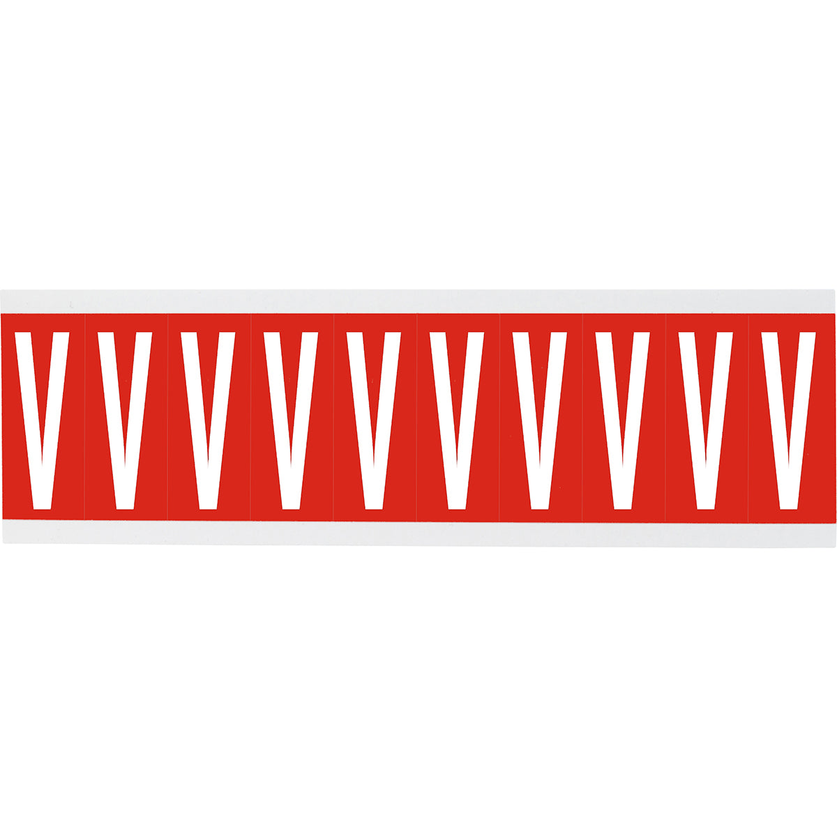 Zahlen oder Buchstaben auf Karte - 22 x 38 mm Weiss/Rot - V