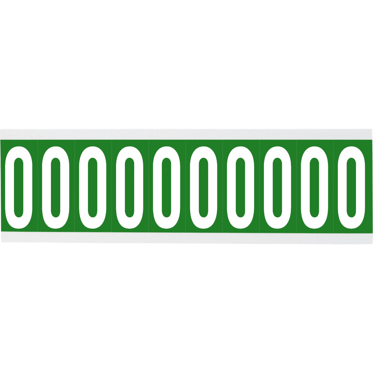 Chiffres ou lettres sur carte - 22 x 57 mm Blanc/Vert - 0