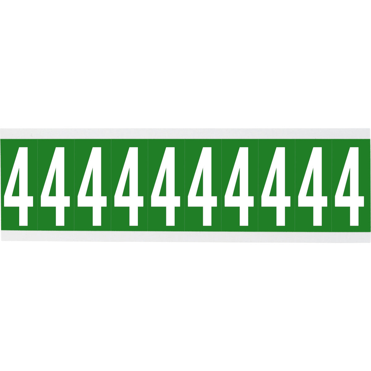 Numbers or letters on card - 22 x 57 mm White/Green - 4