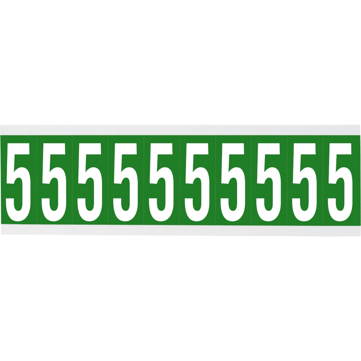 Numbers or letters on card - 22 x 57 mm White/Green - 5