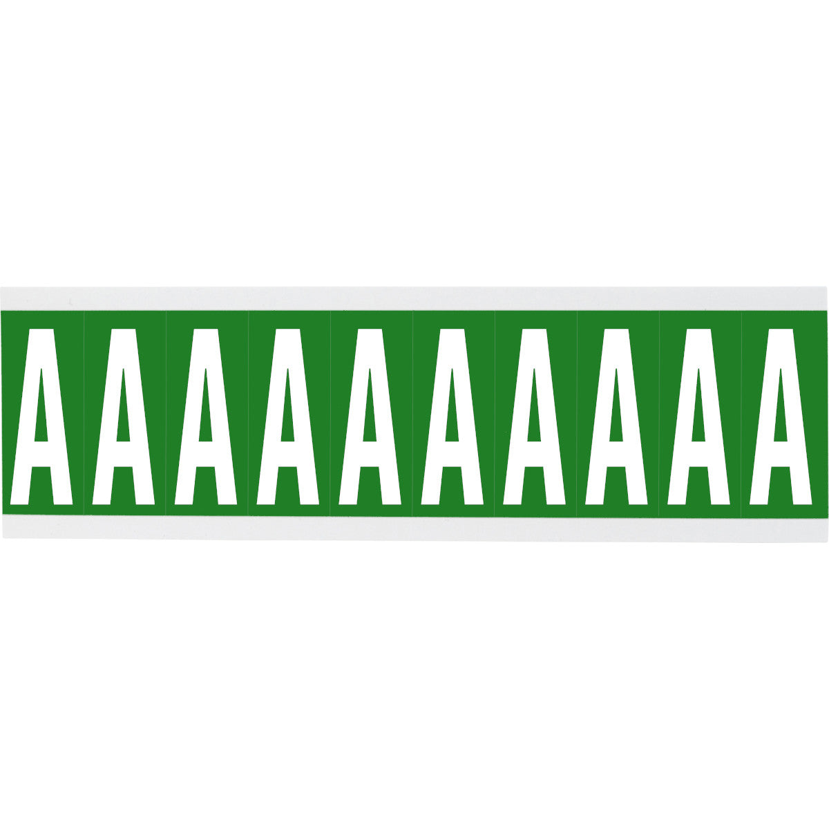 Chiffres ou lettres sur carte - 22 x 57 mm Blanc/Vert - A