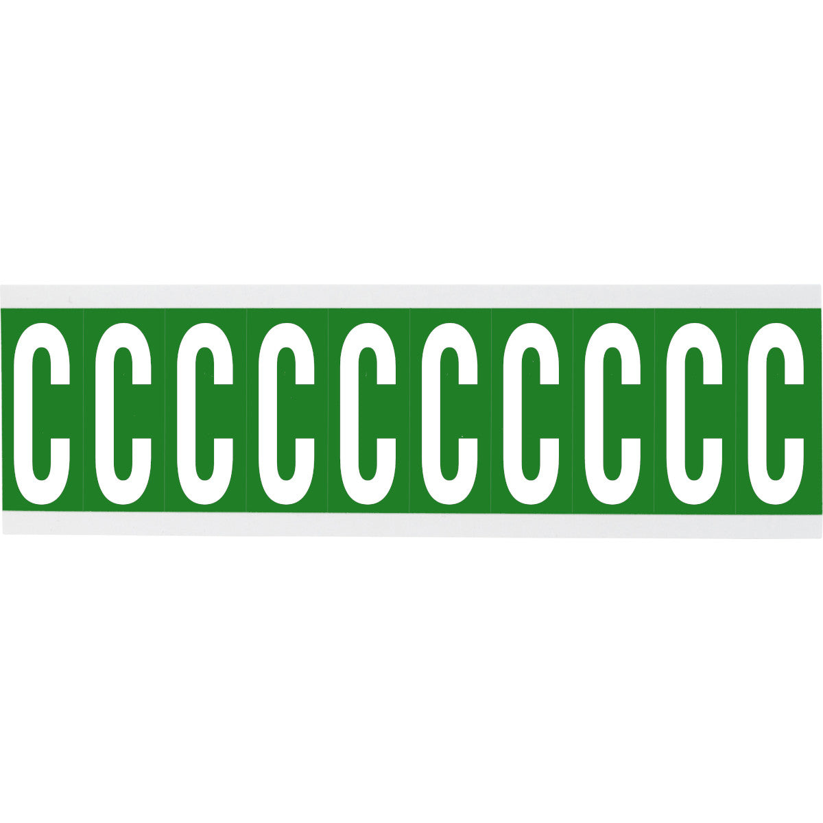 Chiffres ou lettres sur carte - 22 x 57 mm Blanc/Vert - C