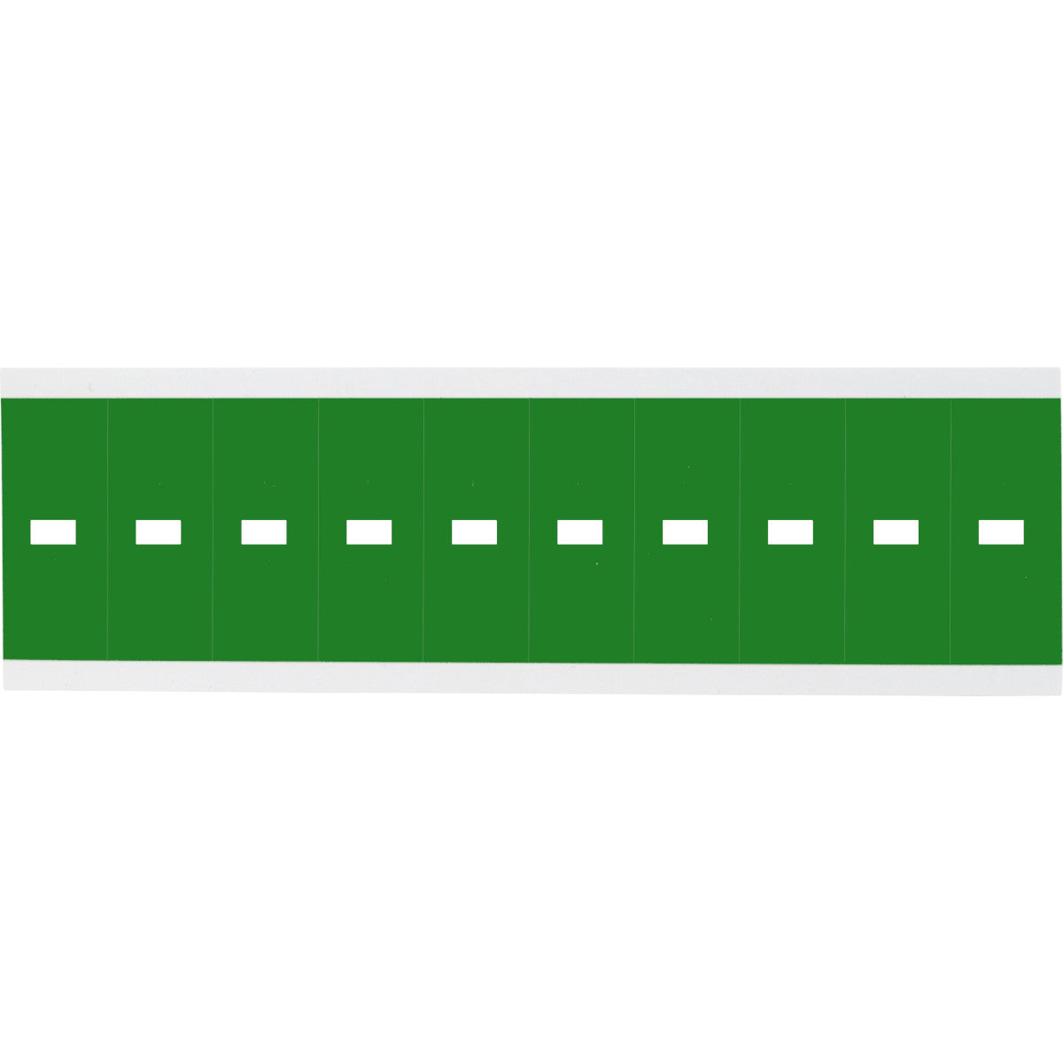 Chiffres ou lettres sur carte - 22 x 57 mm Blanc/Vert - Trait d'union