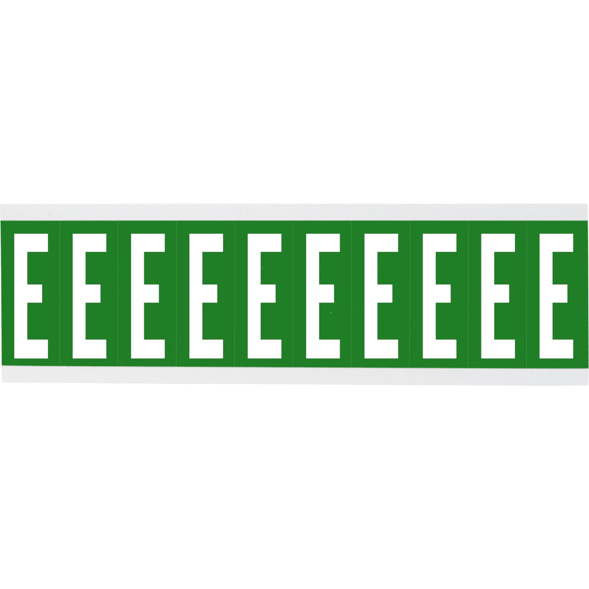 Chiffres ou lettres sur carte - 22 x 57 mm Blanc/Vert - E