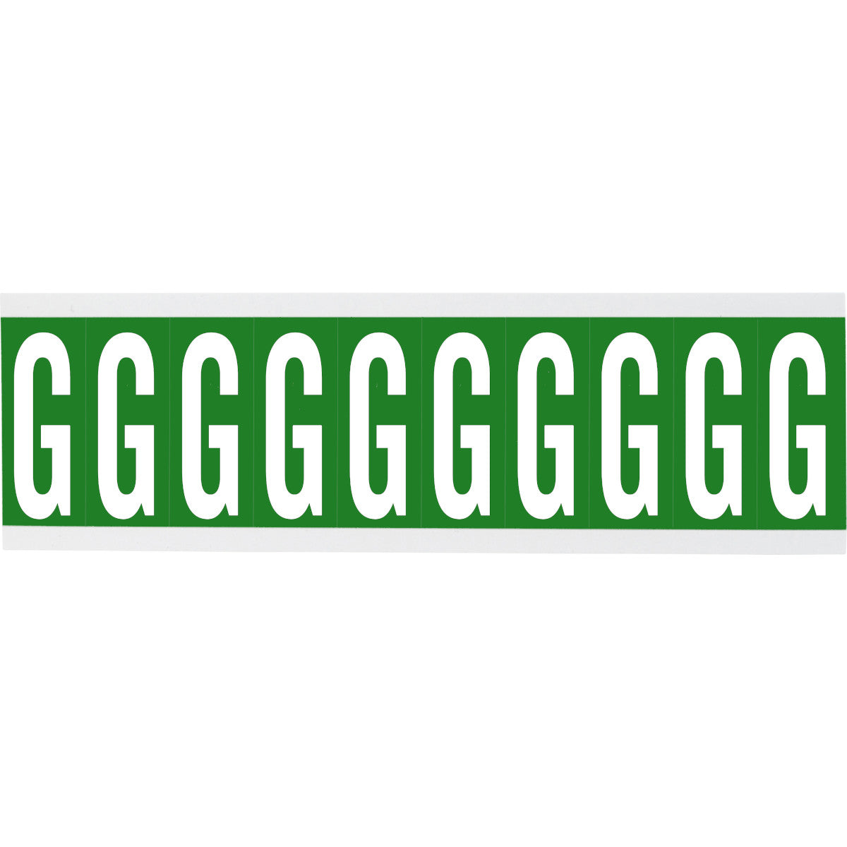 Chiffres ou lettres sur carte - 22 x 57 mm Blanc/Vert - G