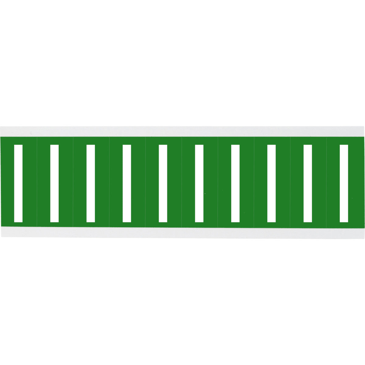 Chiffres ou lettres sur carte - 22 x 57 mm Blanc/Vert - I