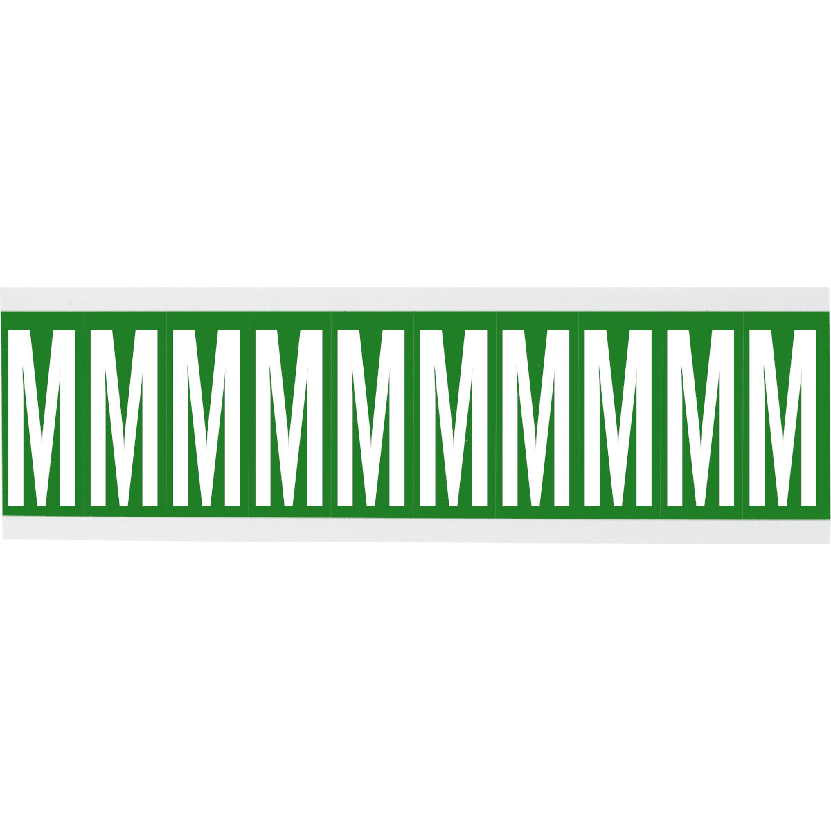 Chiffres ou lettres sur carte - 22 x 57 mm Blanc/Vert - M