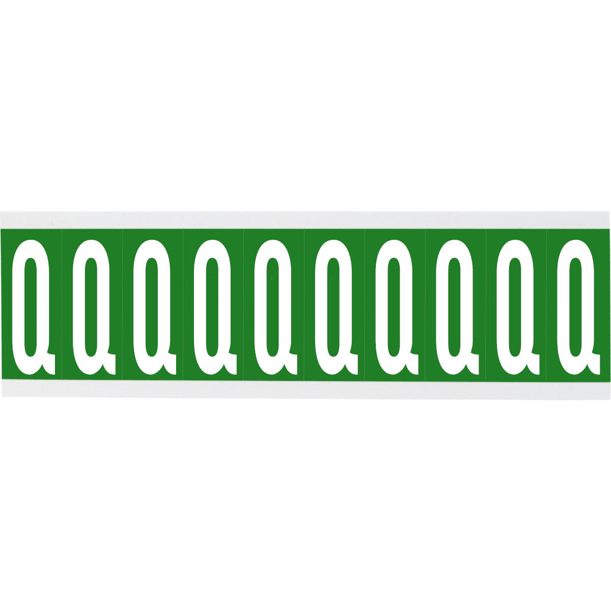 Chiffres ou lettres sur carte - 22 x 57 mm Blanc/Vert - Q