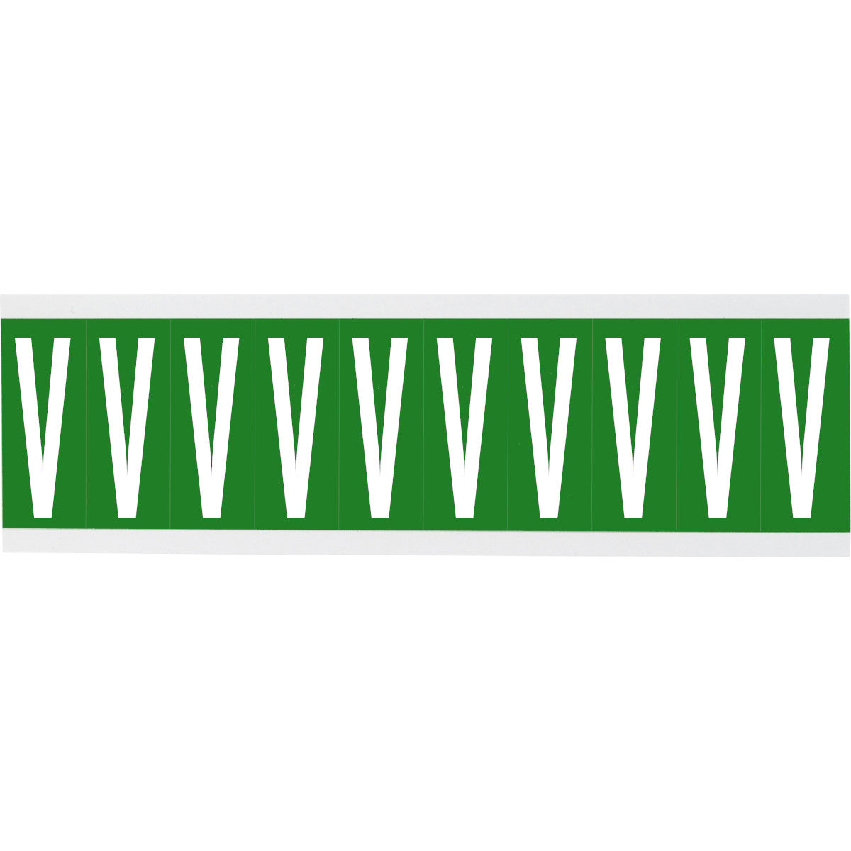 Chiffres ou lettres sur carte - 22 x 57 mm Blanc/Vert - V