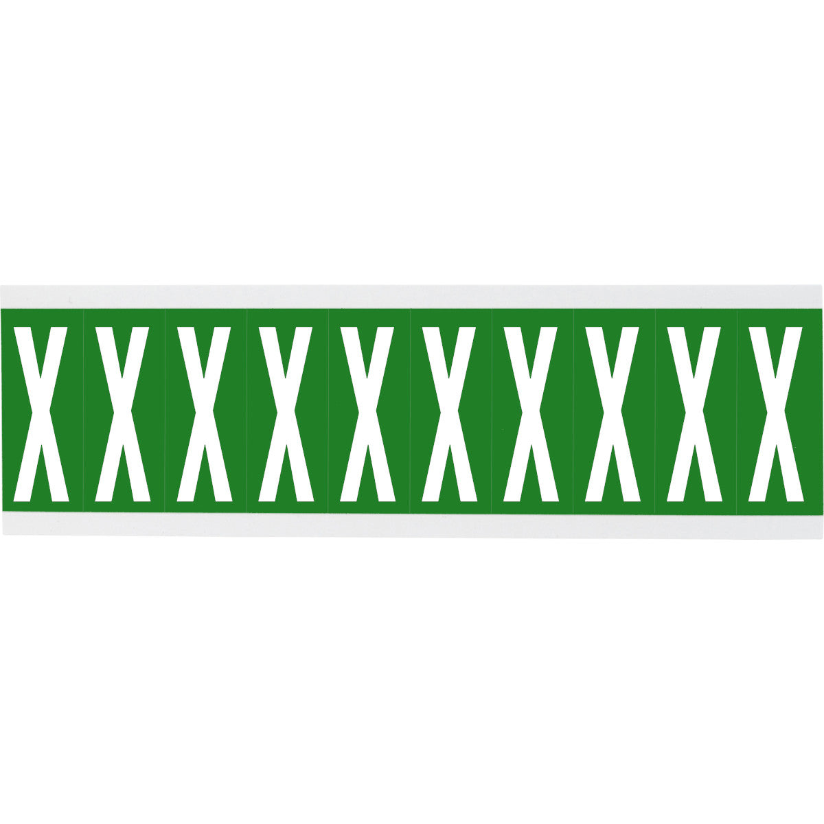 Chiffres ou lettres sur carte - 22 x 57 mm Blanc/Vert - X