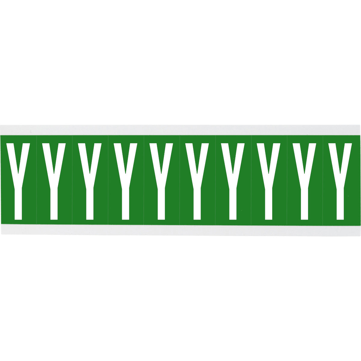Chiffres ou lettres sur carte - 22 x 57 mm Blanc/Vert - Y