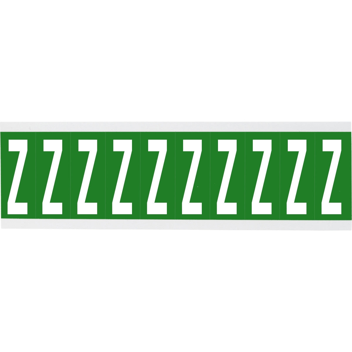 Chiffres ou lettres sur carte - 22 x 57 mm Blanc/Vert - Z