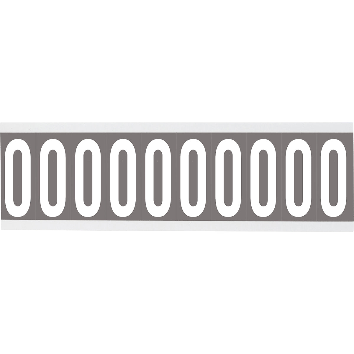 Chiffres ou lettres sur carte - 22 x 57 mm Blanc/Gris - 0