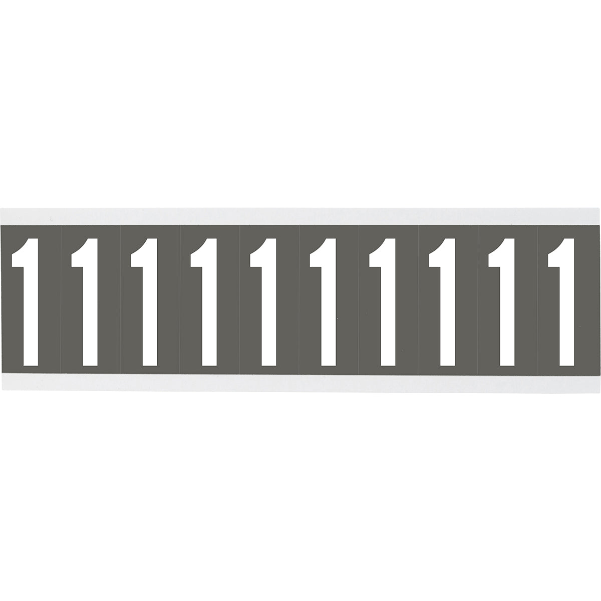 Chiffres ou lettres sur carte - 22 x 57 mm Blanc/Gris - 1