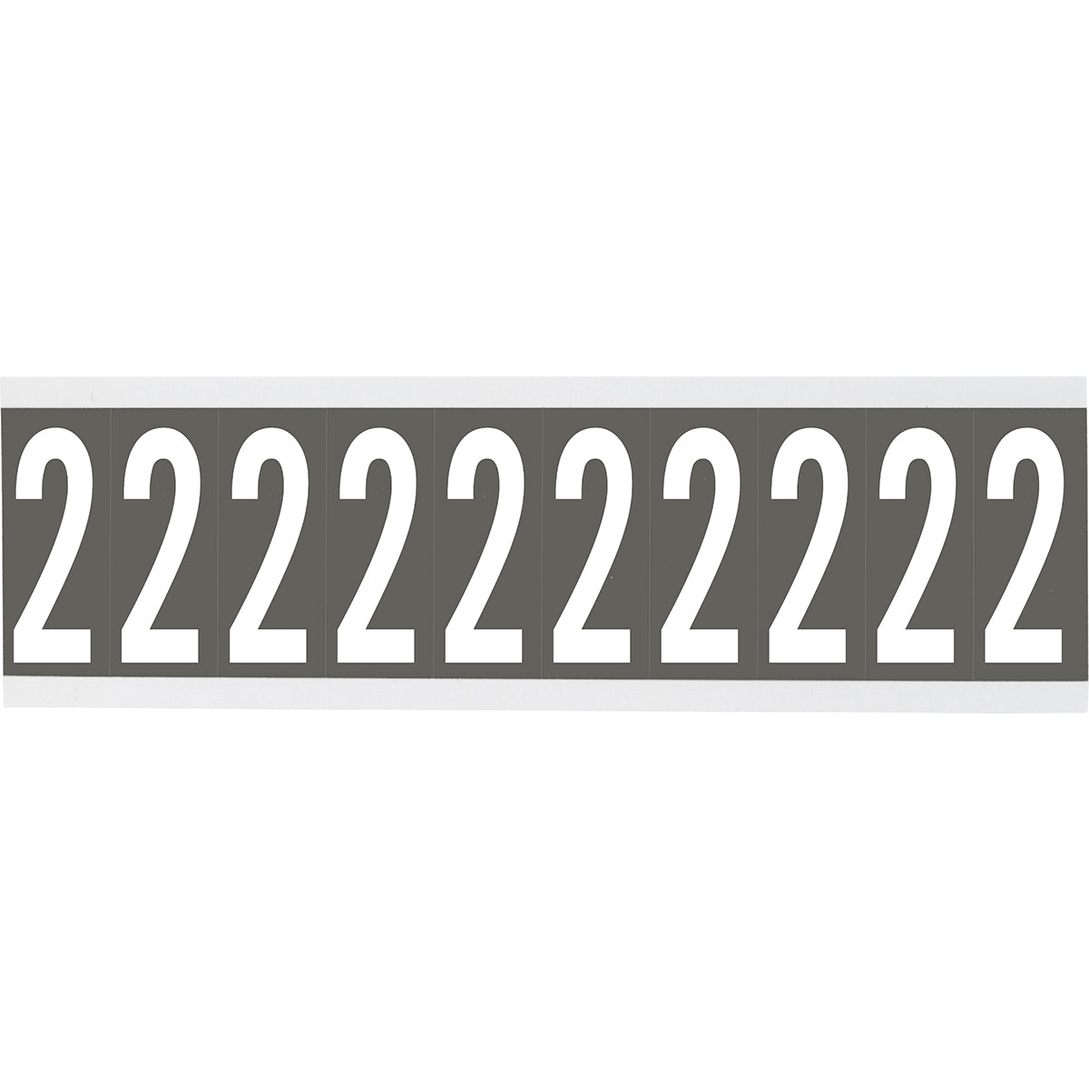 Chiffres ou lettres sur carte - 22 x 57 mm Blanc/Gris - 2