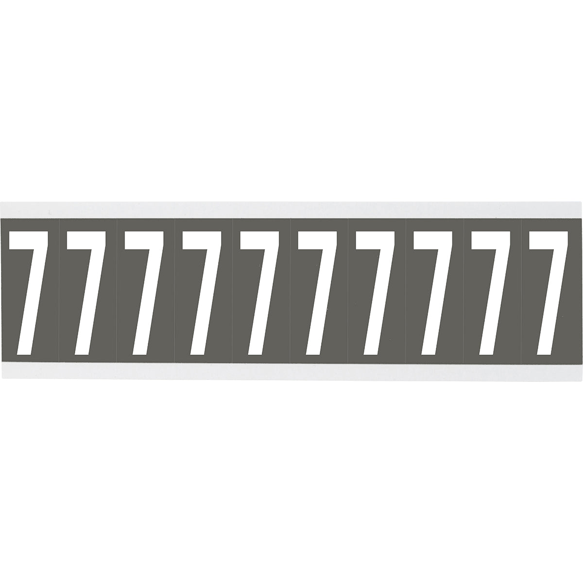 Chiffres ou lettres sur carte - 22 x 57 mm Blanc/Gris - 7