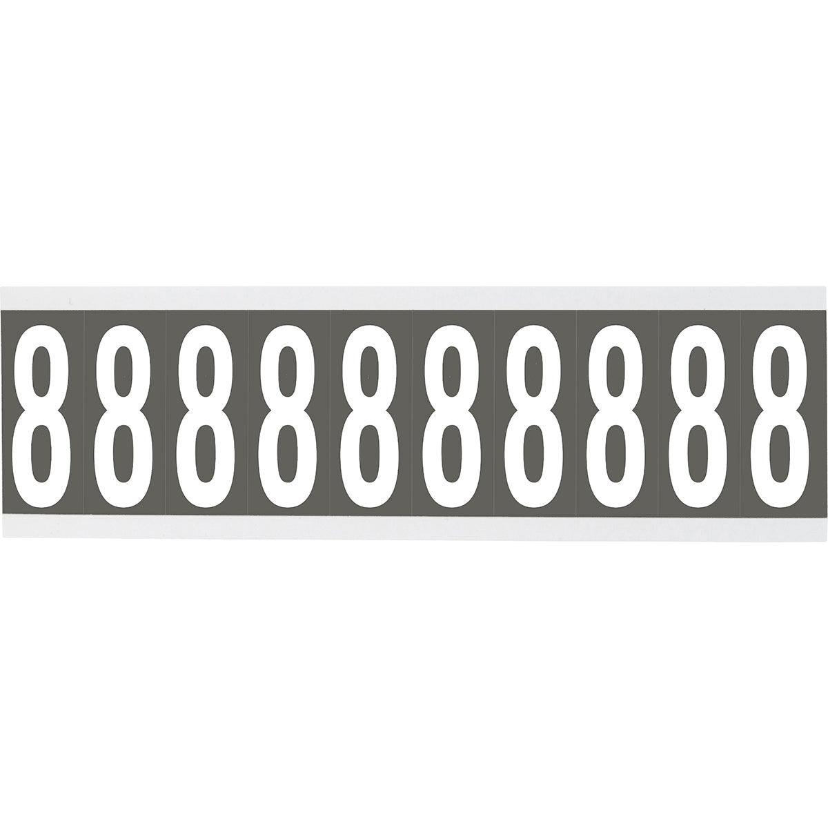 Chiffres ou lettres sur carte - 22 x 57 mm Blanc/Gris - 8