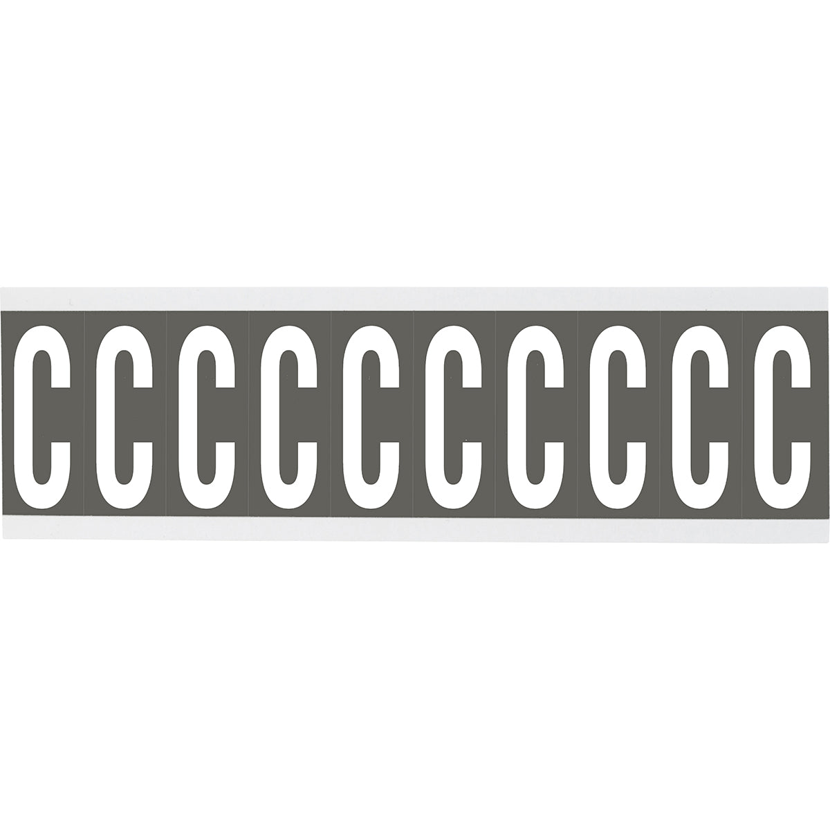 Chiffres ou lettres sur carte - 22 x 57 mm Blanc/Gris - C