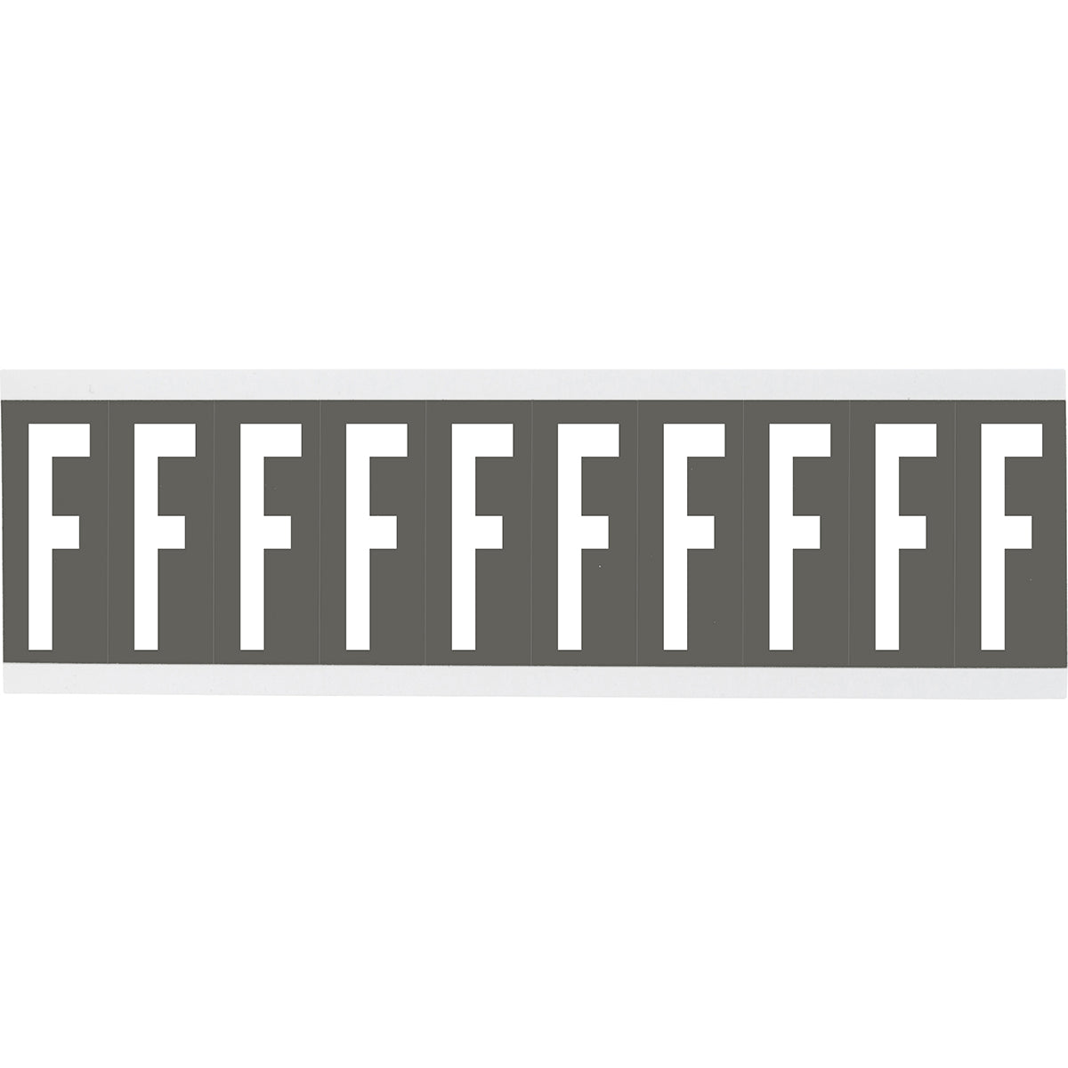 Chiffres ou lettres sur carte - 22 x 57 mm Blanc/Gris - F
