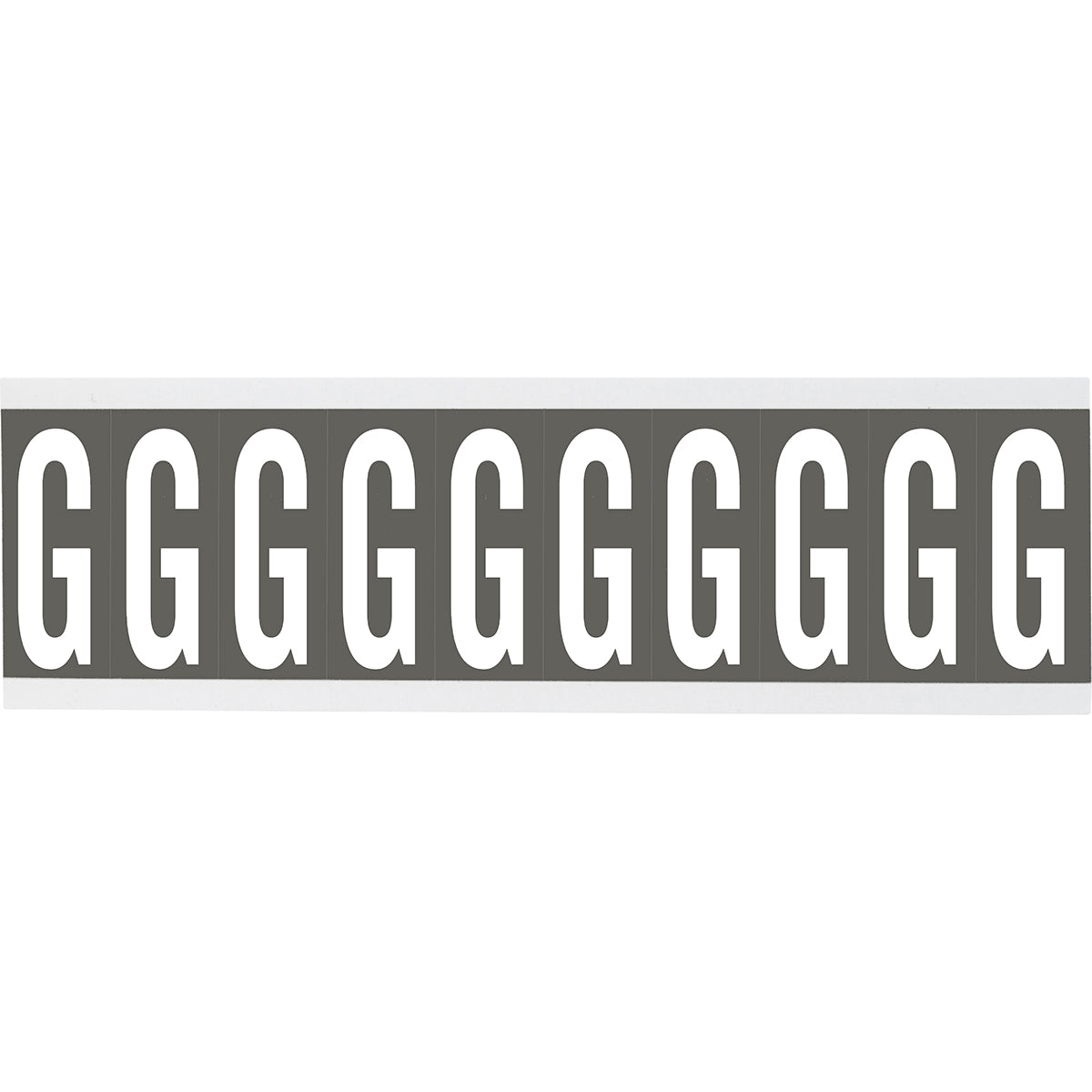 Chiffres ou lettres sur carte - 22 x 57 mm Blanc/Gris - G