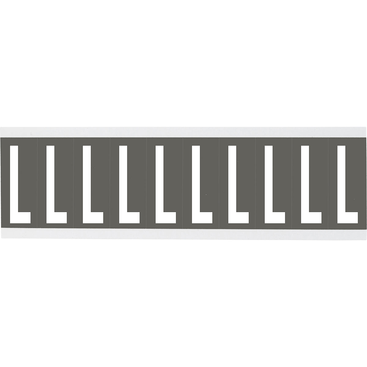 Chiffres ou lettres sur carte - 22 x 57 mm Blanc/Gris - L