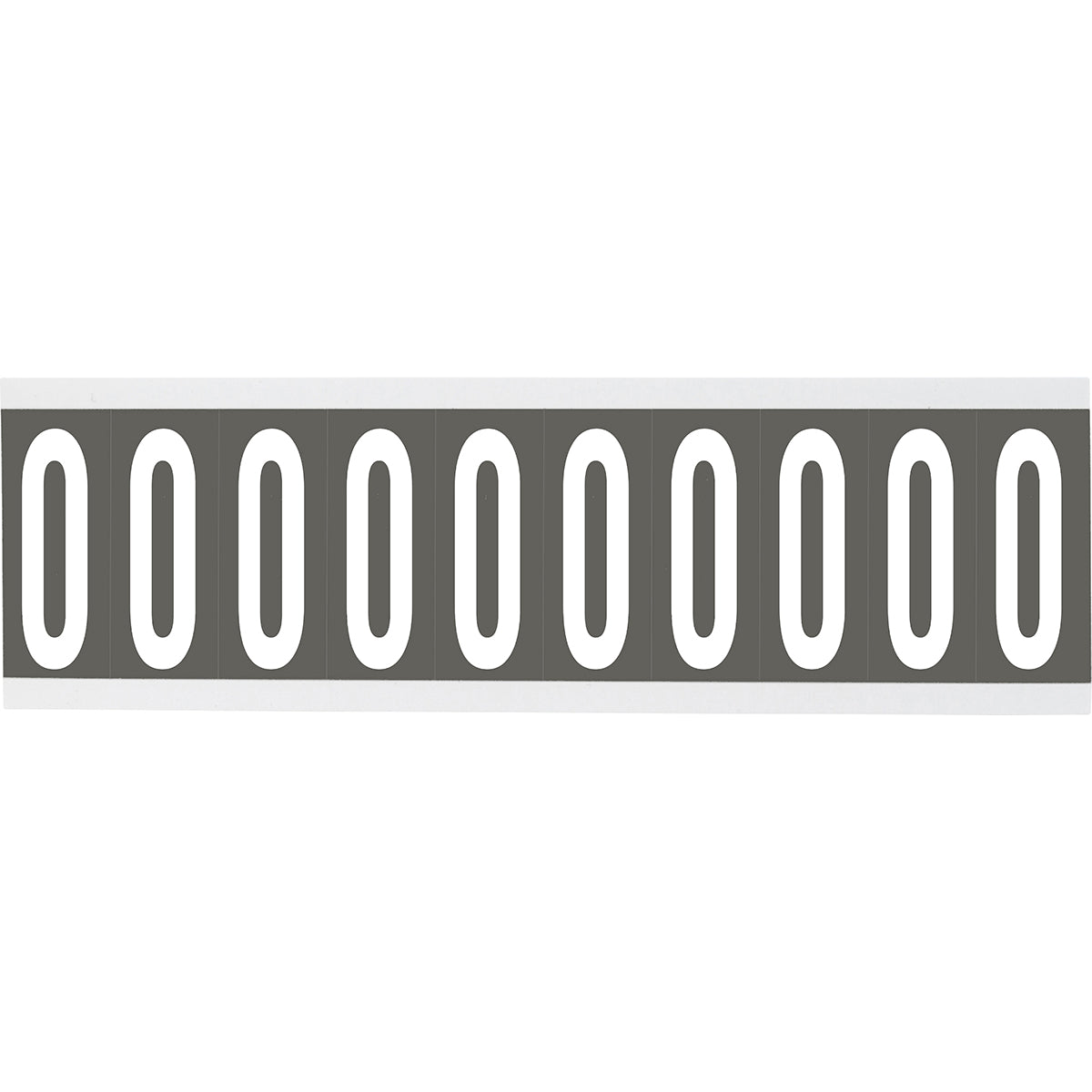 Zahlen oder Buchstaben auf Karte - 22 x 57 mm Weiss/Grau - O