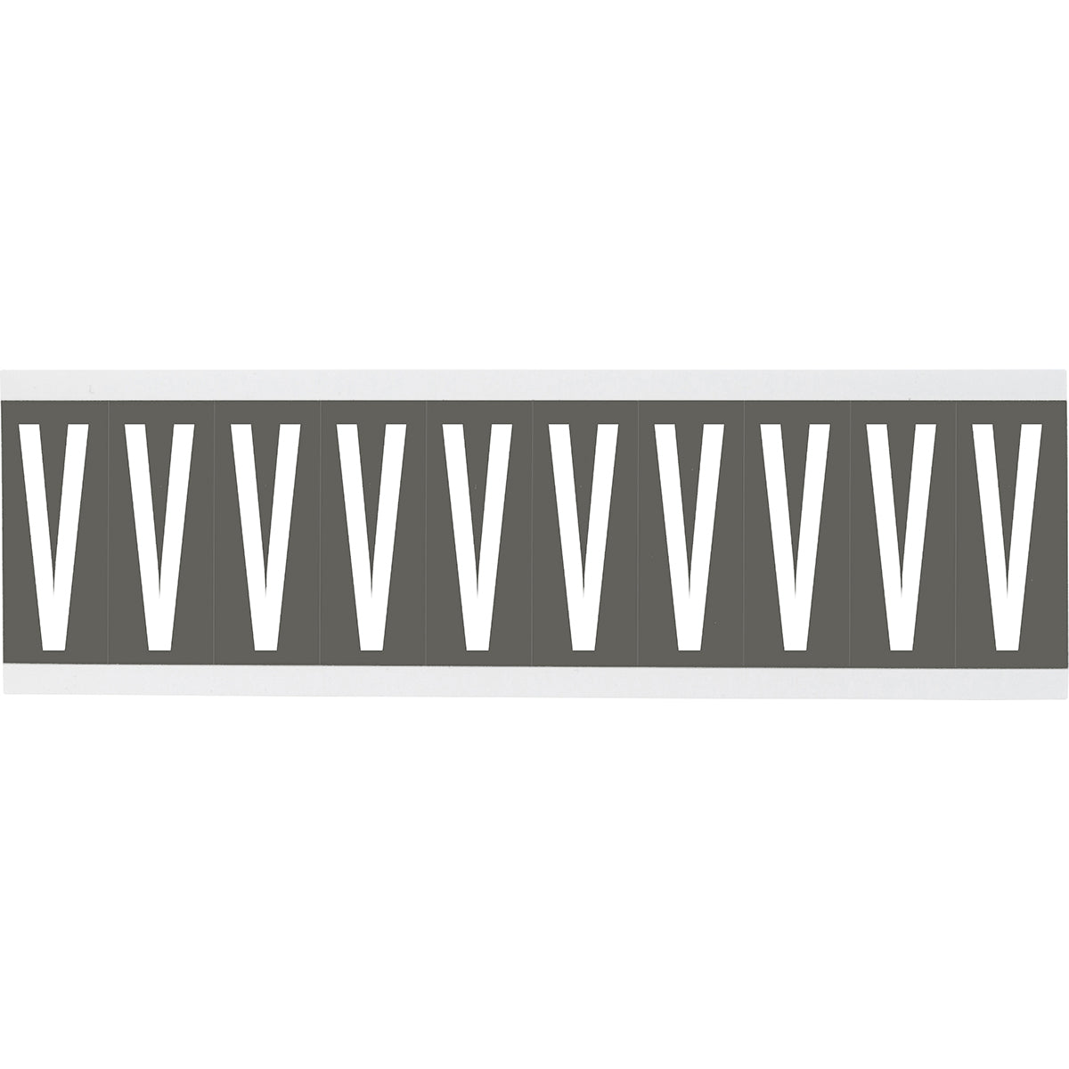 Chiffres ou lettres sur carte - 22 x 57 mm Blanc/Gris - V