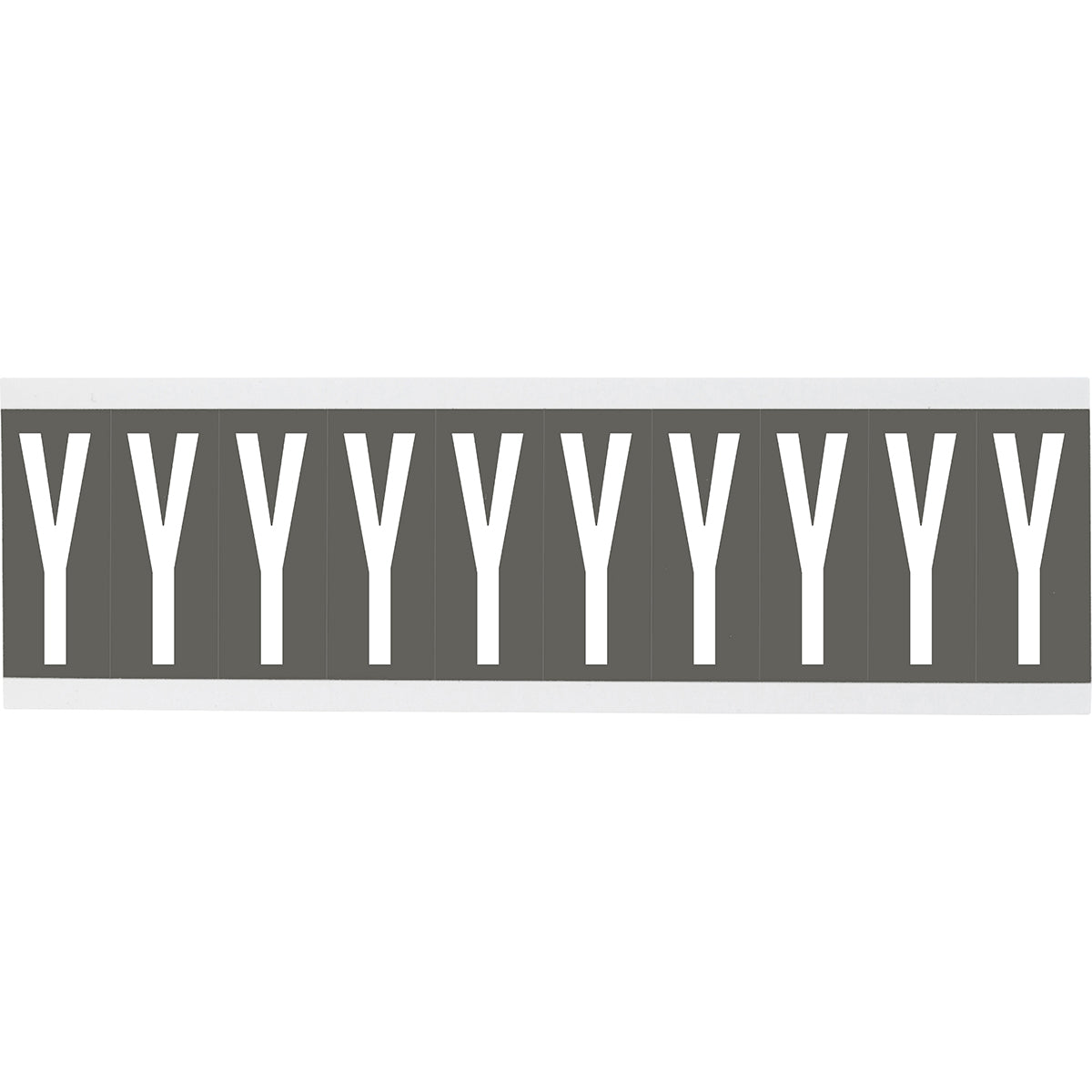 Zahlen oder Buchstaben auf Karte - 22 x 57 mm Weiss/Grau - Y