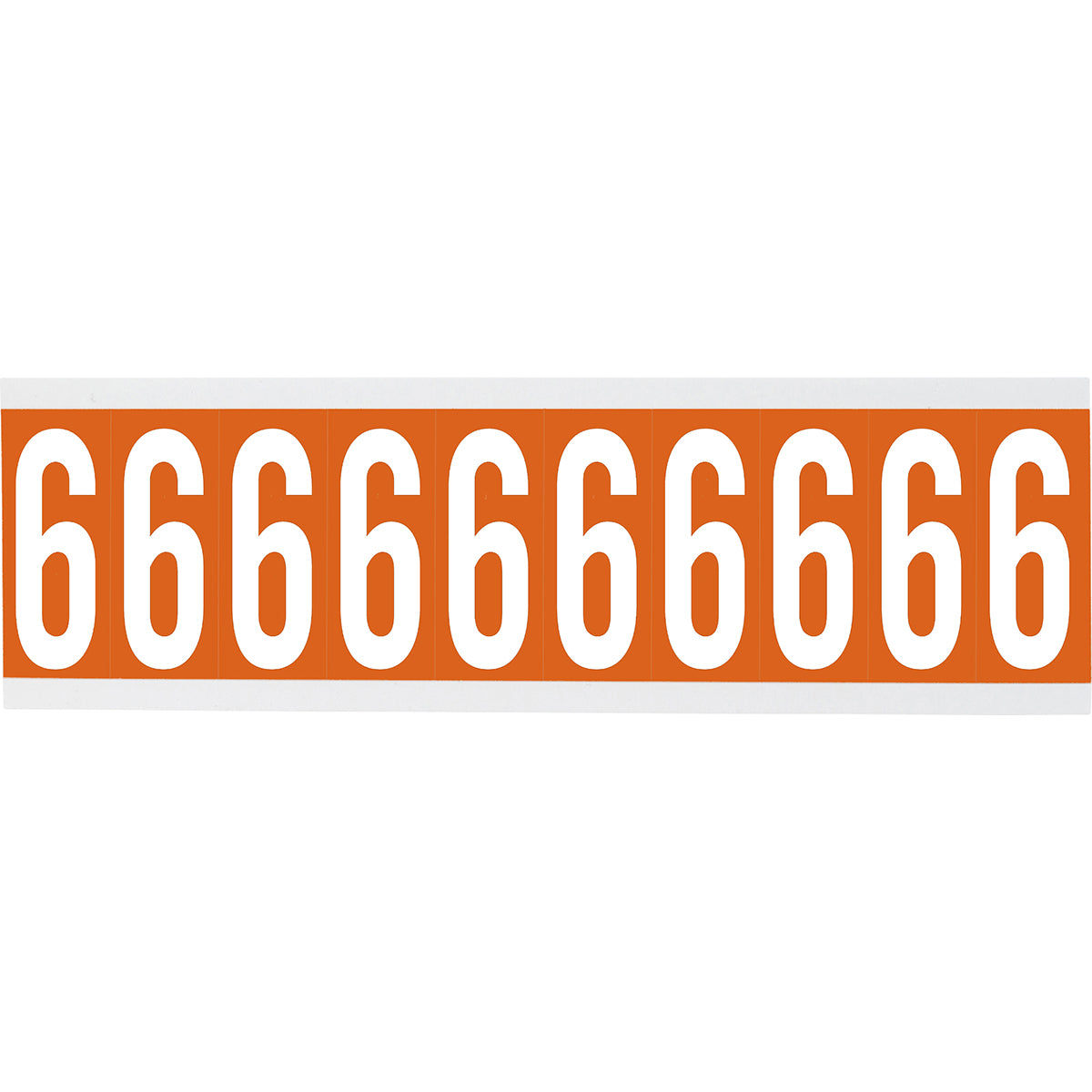 Numbers or letters on card - 22 x 57 mm White/Orange - 6
