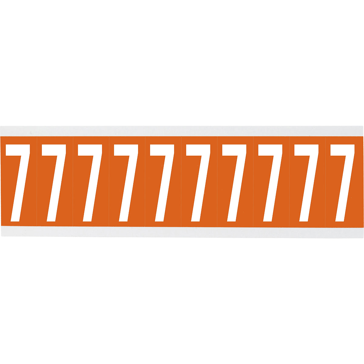 Chiffres ou lettres sur carte - 22 x 57 mm Blanc/Orange - 7