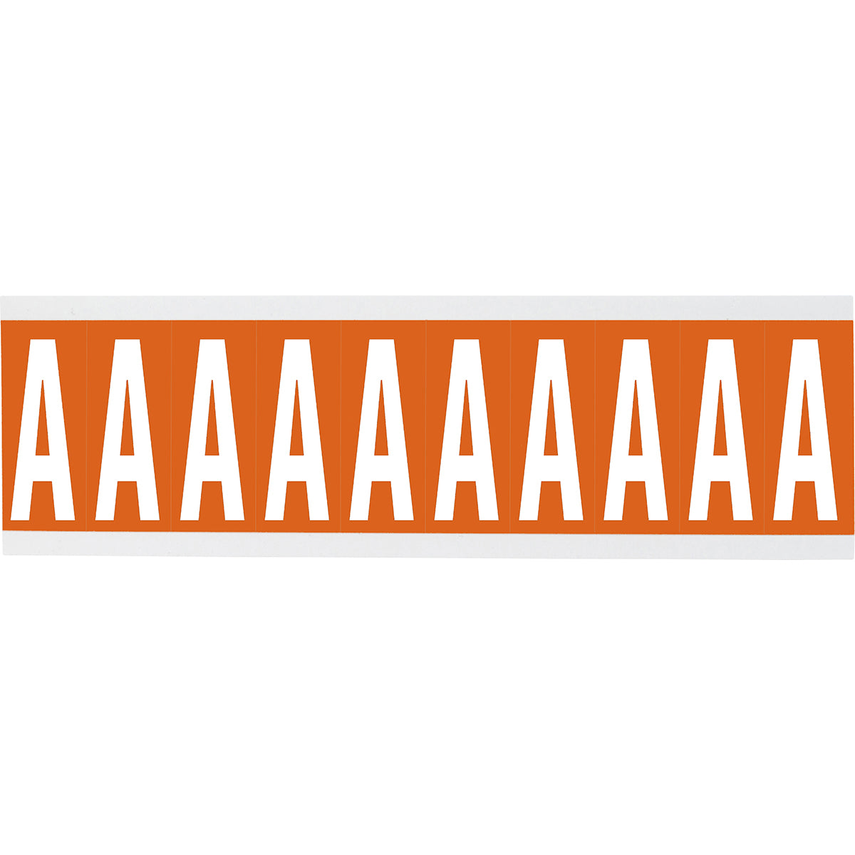 Chiffres ou lettres sur carte - 22 x 57 mm Blanc/Orange - A