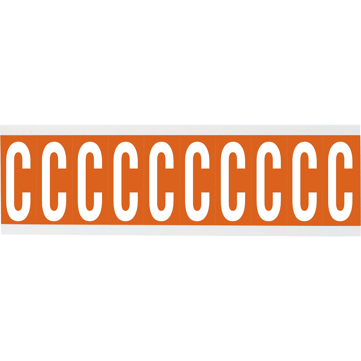 Chiffres ou lettres sur carte - 22 x 57 mm Blanc/Orange - C