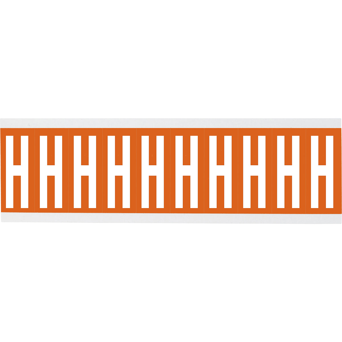 Zahlen oder Buchstaben auf Karte - 22 x 57 mm Weiss/Orange - H