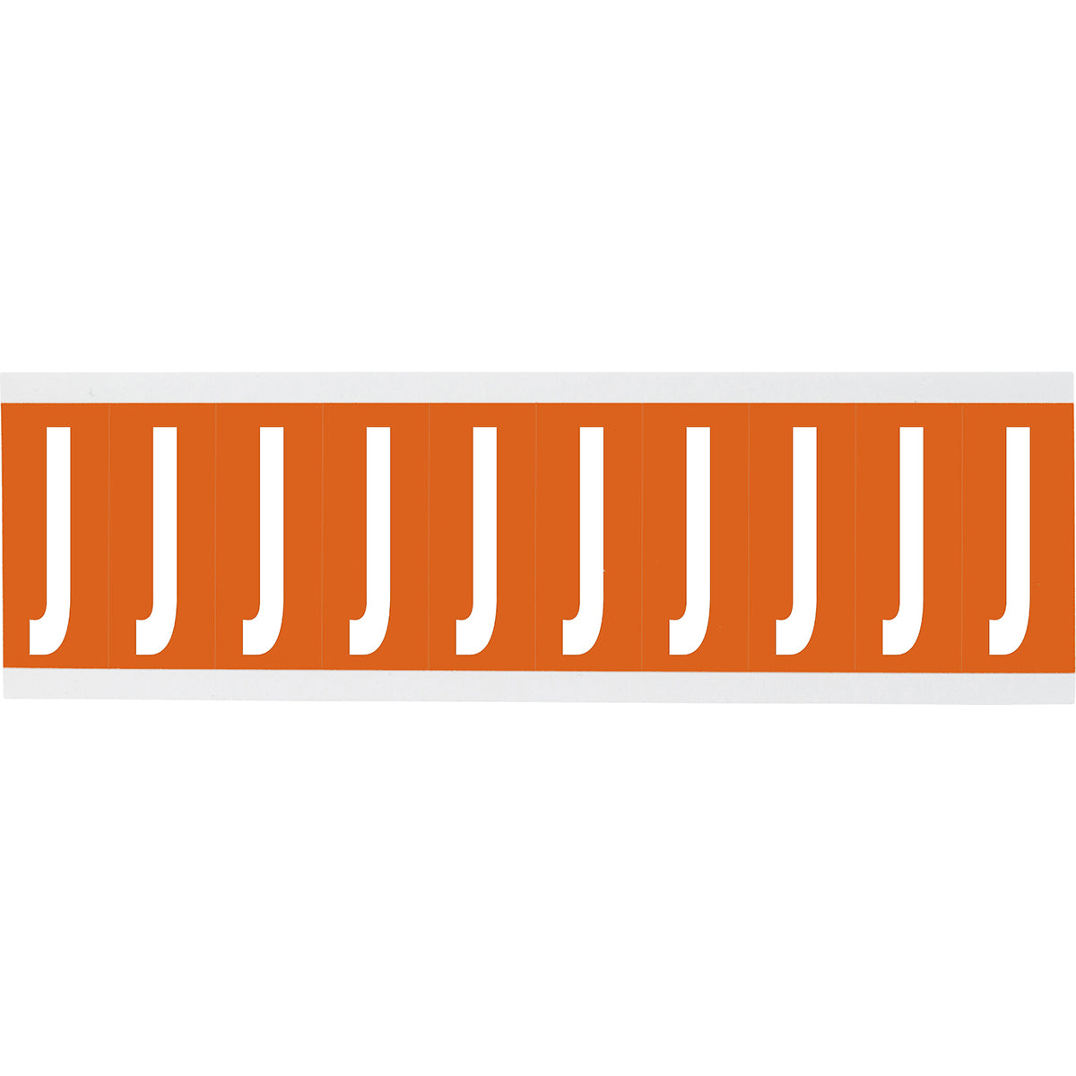 Chiffres ou lettres sur carte - 22 x 57 mm Blanc/Orange - J