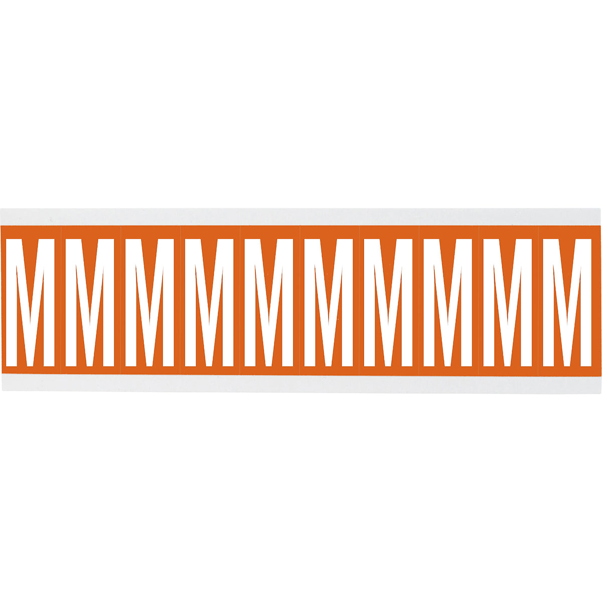 Zahlen oder Buchstaben auf Karte - 22 x 57 mm Weiss/Orange - M