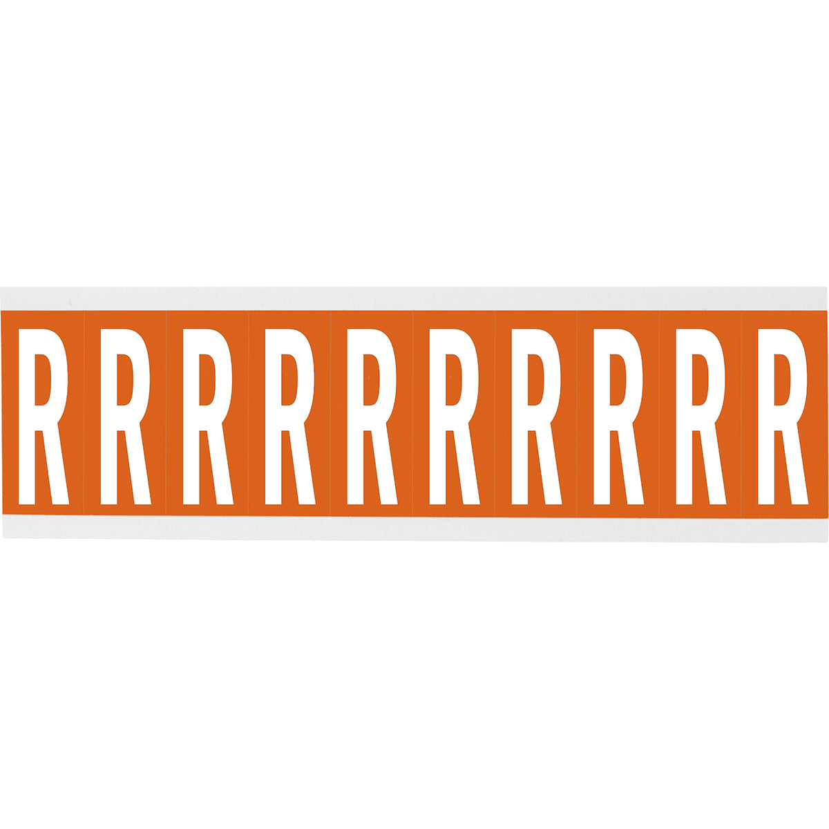 Chiffres ou lettres sur carte - 22 x 57 mm Blanc/Orange - R
